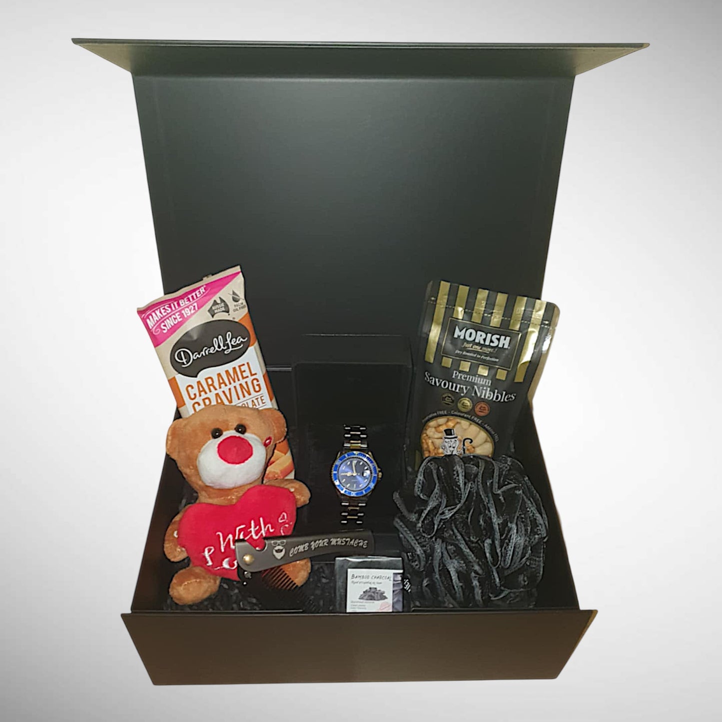 Men’s Watch, Treats & Grooming Hamper With Bear