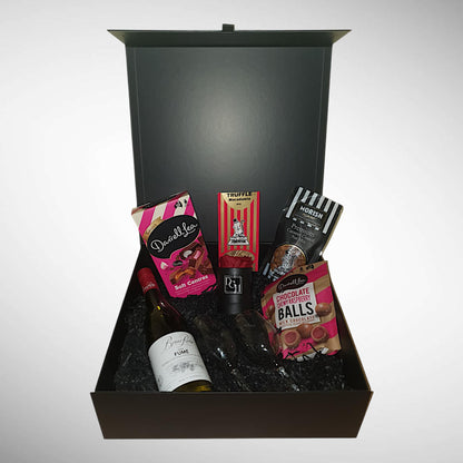 Wine, Rose & Gourmet Treats Hamper