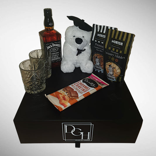 Graduation Celebration Hamper with Whiskey & Bear