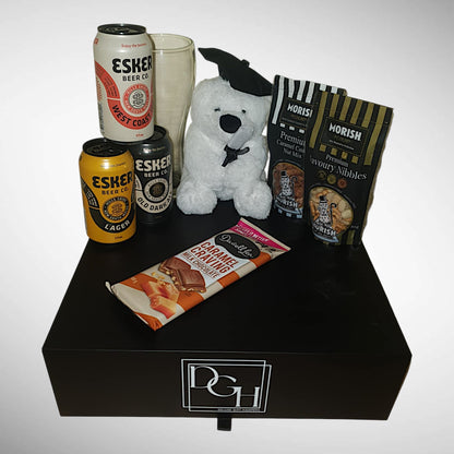 Graduation Celebration Hamper with Mixed Beers & Bear