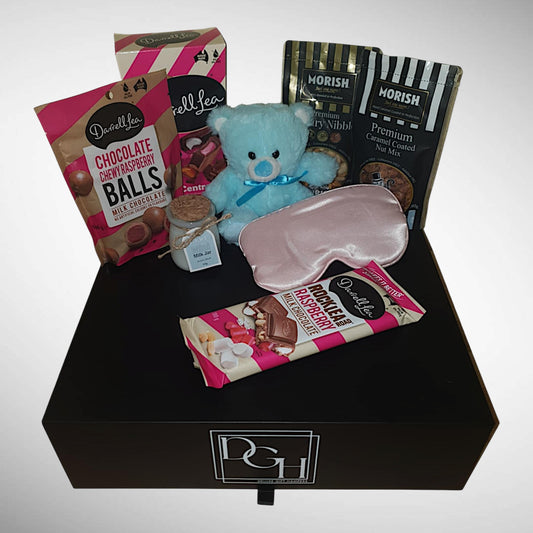Welcome Baby Boy Hamper with Teddy & Treats For Mum