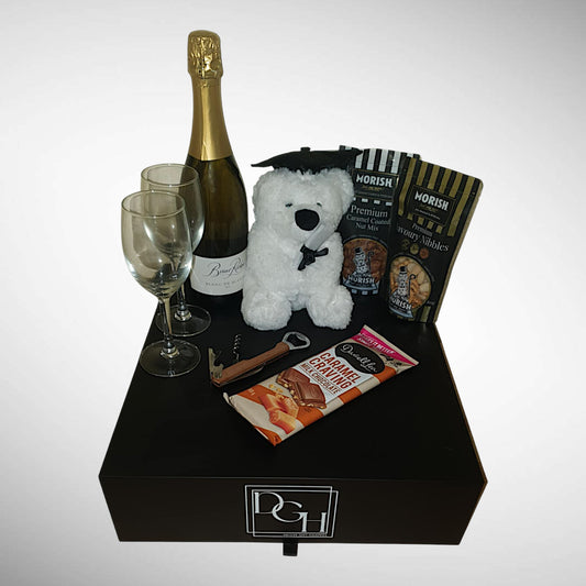 Graduation Celebration Hamper with Wine & Bear