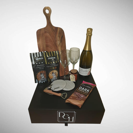 Settle In & Celebrate Wine and Treats Hamper
