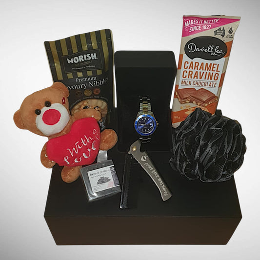 Men’s Watch, Treats & Grooming Hamper With Bear